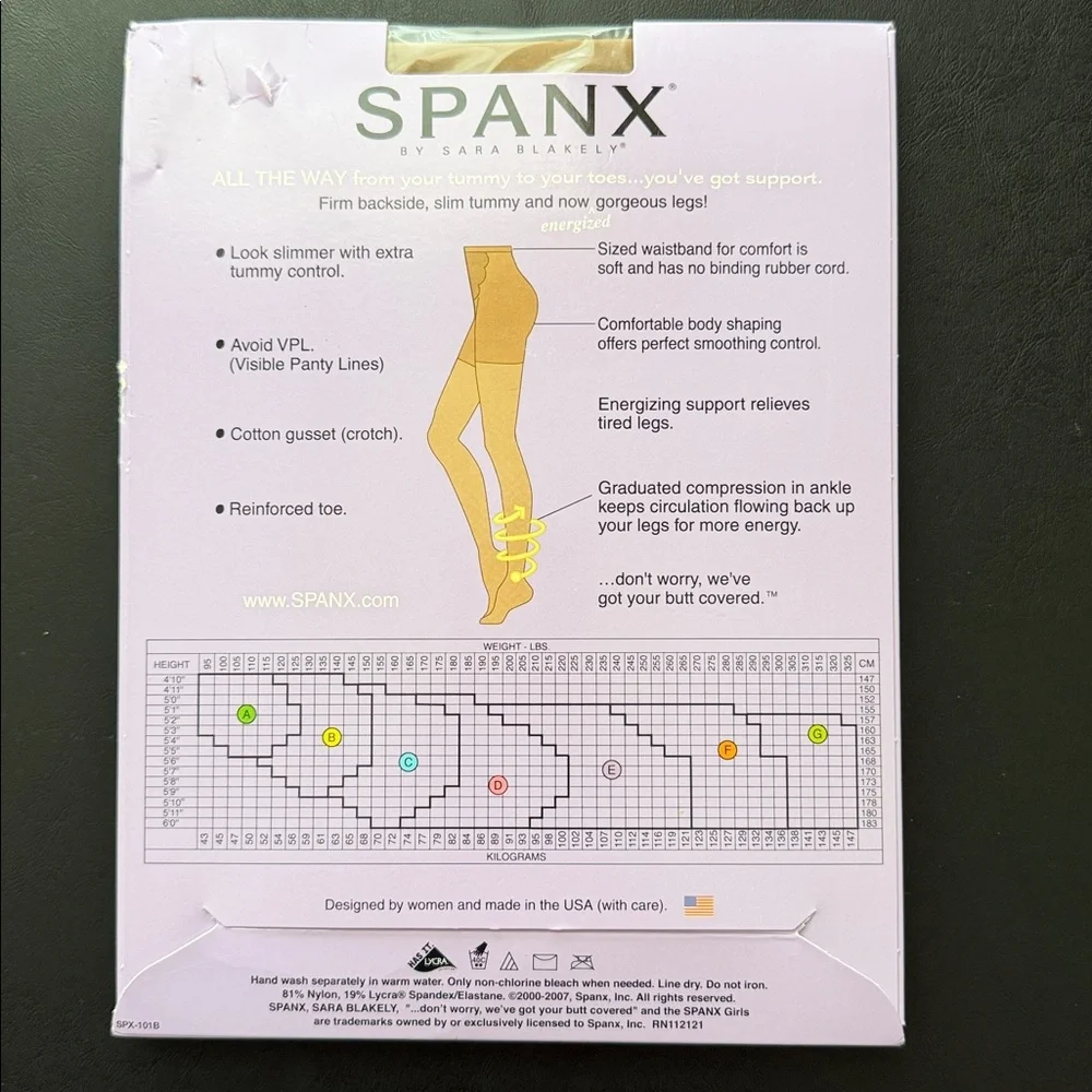 Spanx Leg Support Pantyhose Size B Nude Shaping Control NWT